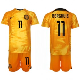 Camisetas Países Bajos Steven Berghuis 11 Primera Copa Mundial 2022 - Niño (+ Pantalones)
